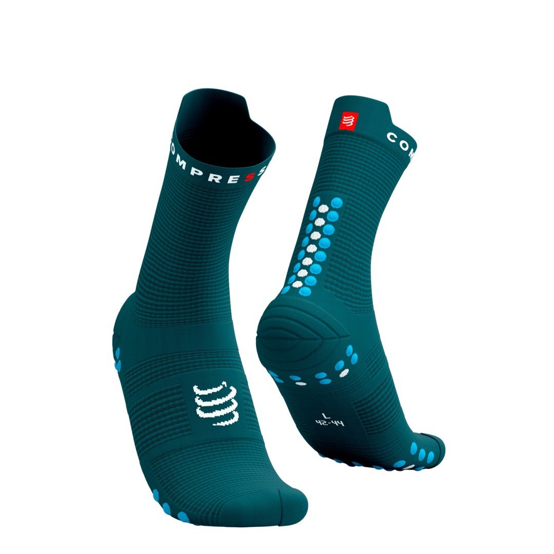 Produkt - COMPRESSPORT Pro Racing Socks v4.0 Run Low Shaded Spruce  42-44 T3