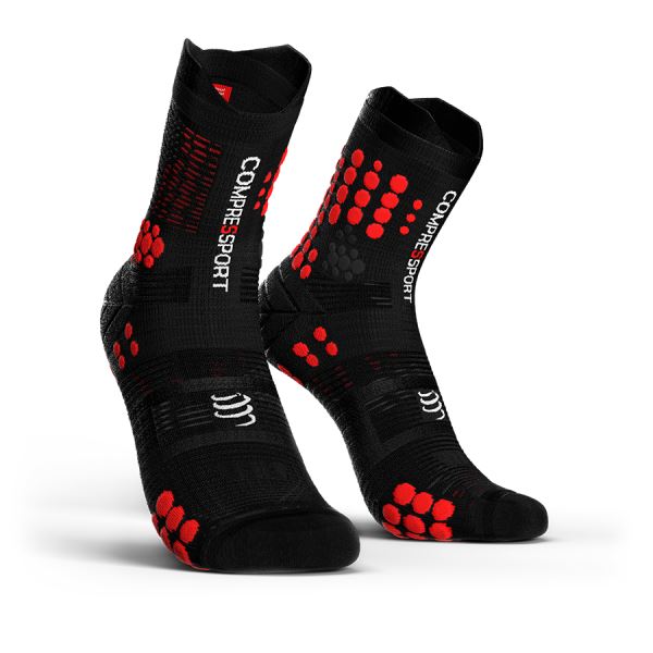 Produkt - Compressport Pro Racing Socks v3.0 Trail Black/Red T3